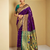 Purple traditional paithani silk saree with rich zari weaving and contrast border – perfect for wedding wear