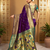 Purple traditional paithani silk saree with rich zari weaving and contrast border – perfect for wedding wear