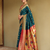 Rama traditional paithani silk saree with rich zari weaving and contrast border – perfect for wedding wear