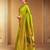 Lime green paithani silk blend handwoven saree with designer pallu and unstitched blouse