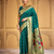 Rama paithani silk handwoven traditional wedding saree with designer pallu & broad border – unstitched blouse