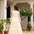 Off white kora cotton multi thread embroidered & gota patti work traditional gown