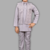 Boys cotton silk geometric sequined floral embroidered kurta shrug set- lavender