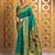 Green traditional paithani silk saree with bird & floral motifs, handwoven weaving work, wedding wear