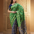 Green traditional paithani silk saree with intricate weaving & designer pallu – with blouse piece