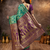 Light green traditional paithani silk saree with intricate weaving & designer pallu – with blouse piece
