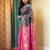 Navy traditional paithani silk saree with intricate weaving & designer pallu – with blouse piece