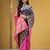 Navy traditional paithani silk saree with intricate weaving & designer pallu – with blouse piece