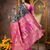Navy traditional paithani silk saree with intricate weaving & designer pallu – with blouse piece