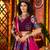 PURPLE DIGITAL PRINT WITH THREAD EMBROIDERED & MIRROR WORK COTTON TRADITIONAL NAVRATRI SPECIAL STITCHED FESTIVE WEAR
