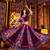 PURPLE DIGITAL PRINT WITH THREAD EMBROIDERED & MIRROR WORK COTTON TRADITIONAL NAVRATRI SPECIAL STITCHED FESTIVE WEAR