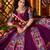 PURPLE DIGITAL PRINT WITH THREAD EMBROIDERED & MIRROR WORK COTTON TRADITIONAL NAVRATRI SPECIAL STITCHED FESTIVE WEAR