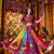MULTICOLOR DIGITAL PRINT THREAD MIRROR EMBROIDERED  NAVRATRI SPECIAL STITCHED lehenga choli