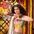 WHITE DIGITAL PRINT THREAD MIRROR EMBROIDERED  NAVRATRI SPECIAL STITCHED lehenga choli