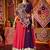PURPLE RANI PINK THREAD MIRROR EMBROIDERED VISCOSE NAVRATRI special STITCHED LEHENGA CHOLI