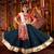 TEAL THREAD MIRROR EMBROIDERED VISCOSE NAVRATRI special STITCHED LEHENGA CHOLI