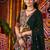 GREEN THREAD MIRROR EMBROIDERED VISCOSE NAVRATRI special STITCHED LEHENGA CHOLI