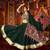 GREEN THREAD MIRROR EMBROIDERED VISCOSE NAVRATRI special STITCHED LEHENGA CHOLI