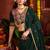 GREEN THREAD MIRROR EMBROIDERED VISCOSE NAVRATRI special STITCHED LEHENGA CHOLI