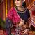 Maroon and Navy Blue Navratri Lehenga Choli with Kutch Mirror Work Garba Dress for Women