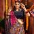 Maroon and Navy Blue Navratri Lehenga Choli with Kutch Mirror Work Garba Dress for Women