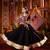 BLACK THREAD MIRROR EMBROIDERED VISCOSE NAVRATRI special STITCHED LEHENGA CHOLI