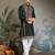 Green viscose silk thead with sequins embroidered work wedding function festival party wear straight kurta