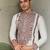White viscose silk thead with sequins embroidered work wedding function festival party wear straight kurta