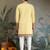 Yellow viscose silk thead with sequins embroidered work wedding function festival party wear straight kurta
