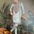 Sky blue viscose silk thead & sequins embroidered work wedding function festival party wear straight kurta with pant
