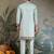 Sky blue viscose silk thead & sequins embroidered work wedding function festival party wear straight kurta with pant