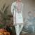 Sky blue viscose silk thead & sequins embroidered work wedding function festival party wear straight kurta with pant