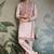 Dusty pink viscose silk thead & sequins embroidered work wedding function festival party wear straight kurta with pant