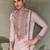 Dusty pink viscose silk thead & sequins embroidered work wedding function festival party wear straight kurta with pant