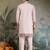 Dusty pink viscose silk thead & sequins embroidered work wedding function festival party wear straight kurta with pant