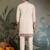 Beige viscose silk thead & sequins embroidered work wedding function festival party wear straight kurta with pant