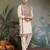 Beige viscose silk thead & sequins embroidered work wedding function festival party wear straight kurta with pant