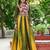 GREEN YELLOW KUTCHI GAMTHI WORK CHINNON NAVRATRI STITCHED LEHENGA CHOLI