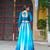 SKY BLUE KUTCHI GAMTHI WORK CHINNON NAVRATRI STITCHED LEHENGA CHOLI