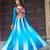 SKY BLUE KUTCHI GAMTHI WORK CHINNON NAVRATRI STITCHED LEHENGA CHOLI