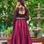 PURPLE PINK KUTCHI GAMTHI WORK CHINNON NAVRATRI STITCHED LEHENGA CHOLI