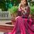 PURPLE PINK KUTCHI GAMTHI WORK CHINNON NAVRATRI STITCHED LEHENGA CHOLI