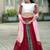 RED WHITE CROCHET EMBROIDERED WORK VISCOSE NAVRATRI STITCHED LEHENGA CHOLI