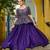 PURPLE EMBROIDERED WORK FENDY SILK ONAM  STITCHED LEHENGA CHOLI