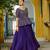 PURPLE EMBROIDERED WORK FENDY SILK ONAM  STITCHED LEHENGA CHOLI