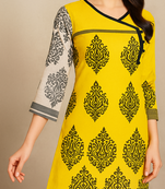Tie & Dye Block  Printed Cotton Kurta  