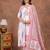 Premium quality beautiful pinkish hand block print cotton full flair anarkali sets