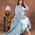 Premium quality beautiful pinkish hand block print cotton full flair anarkali sets