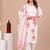 Premium quality beautiful cotton schiffli with lining kurta crafted pink floral with amazing embroidery work.