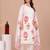 Premium quality beautiful cotton schiffli with lining kurta crafted pink floral with amazing embroidery work.